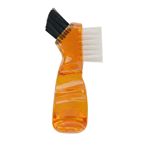 מברשת לשיניים תותבות מיני ניידת דו צדדית לניקוי שיניים מלאכותיות ידית קריסטל לטיפול בפה וליישור שיניים - Product Image 5