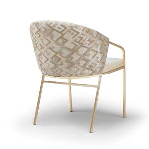 Silla de Comedor Tuna de Lujo, Estilo Europeo Moderno, Tapizada, con Patas de Metal, Muebles para el Hogar - Product Image 1