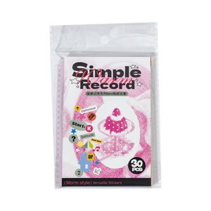 Lot de 30 feuilles d'autocollants brillants autocollants de style coréen, série Simple Record, pour journal et scrapbooking - Product Image 5