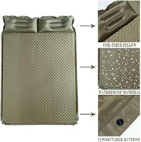 Matelas de camping gonflable pliable pour 2 personnes, épaisseur 2 pouces, OEM/ODM, pour randonnée, voyage et backpacking