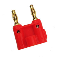 Adaptateur de sécurité 4mm Connecteur banane double extrémité Borne de prise haut-parleur