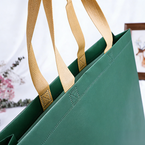 Sac à main publicitaire pliable en <span class=keywords><strong>toile</strong></span> non tissée avec fermeture à glissière, logo imprimé, sacs de courses à transfert thermique pour supermarché - Product Image 3