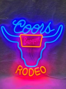 Letrero Luminoso LED Personalizado con Logotipo de <span class=keywords><strong>Coors</strong></span> Rodeo, Control Remoto, Impermeable, Decoración Publicitaria, Letrero Vertical para Hogar, Bares y Hospitales - Product Image 2