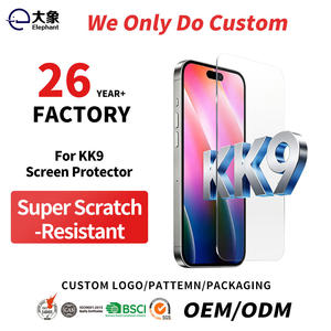 กระจกนิรภัย OEM KK9 แบบ Super Hard HD ป้องกันรอยขีดข่วน สำหรับ iPhone 18 Pro Max ป้องกันการแตก ไม่มีขอบดำ - Product Image 1