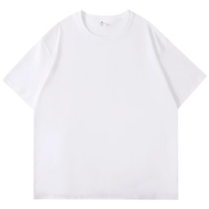 T-shirt <span class=keywords><strong>a</strong></span> maniche corte da uomo in puro cotone da 280g, resistente, per l'estate, con scollo piccolo e maniche <span class=keywords><strong>a</strong></span> mezza lunghezza bianche pure - Product Image 2