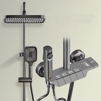 Système de douche encastré pour salle de bain, mitigeur de douche, robinet, nombre de poignées, thermostatique, encastré, ensemble de douche pour baignoire