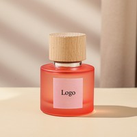 Vente en gros de flacons de parfum en verre ronds, givrés, transparents, en 30 ml et 50 ml