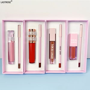 Maquillaje Matte Liquid Lipstick Set Haz tu propio logotipo Pink Nude Clear Lip Gloss Lip Liner Combos Set Lip Gloss Set <span class=keywords><strong>Kit</strong></span> - Product Image 2