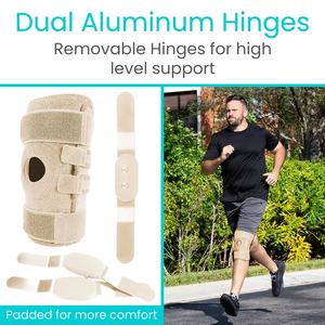 ปลอกพยุงเข่าแบบบานพับช่วยลดการฉีกขาด ACL MCL meniscus-น้ำหนักเบาระบายอากาศได้ใส่สบายห่อสะบ้าเปิดที่มีความคงตัวด้านข้าง - Product Image 4