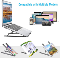 Support pour ordinateur portable en aluminium de qualité supérieure, réglable en hauteur, pliable, ergonomique, support de refroidissement pour bureau, maison, bureau