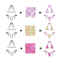 Bikini Personalizado para Jóvenes de EE. UU., Conjunto de 2 Piezas, Cuello Halter, Braguita Cheeky, Diseño Sexy, Protección UV, Material Duradero, Personalizable por Delante