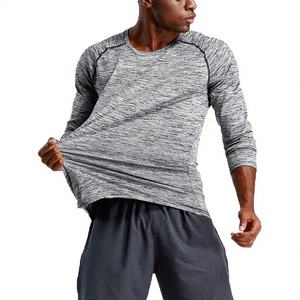 T-shirt de sport d'été pour homme, compression solide, léger, respirant, séchage rapide, course à pied, basketball, entraînement en salle de sport, coupe ajustée, vente chaude - Product Image 4