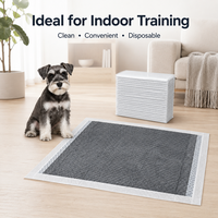 Tapis de propreté pour chien personnalisables avec logo, en charbon de bambou et PE, écologiques, anti-odeur, séchage rapide, avec support imperméable, pour l'apprentissage et le nettoyage