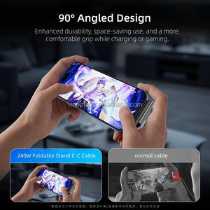 Cable de Carga Rápida PD de 240 W, 6 Pies, 2 en 1, Cable de Carga con Soporte Invisible, Cable Multicargador con Tipo C, Soporte Ajustable Multiángulo - Product Image 6