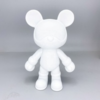 Tiktok Offre Spéciale Violent Fluide Ours 21cm Blanc Peinture Art Fluide Ours DIY Poupée Modèle Jouet pour Enfants et Adultes