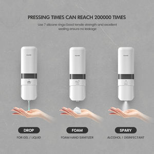 Distributeur de <span class=keywords><strong>savon</strong></span> à mains mural 2-en-1 rechargeable en ABS pour lavage corporel, shampooing et sèche-cheveux dans la salle de bain - Product Image 3