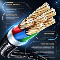 Cable Ethernet UTP Cat6 Anpu, con Núcleo de Cobre Libre de Oxígeno, Anti-Interferencia, Revestimiento de PE para Exteriores, Modelo BK-15 para CCTV POE