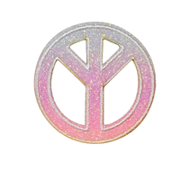 Patch Bordir Setrika Kustom Weshine Shiny Benang Emas Ramah Lingkungan Bahan Felt Nonwoven PVC Desain Hati Bunga Topi-No