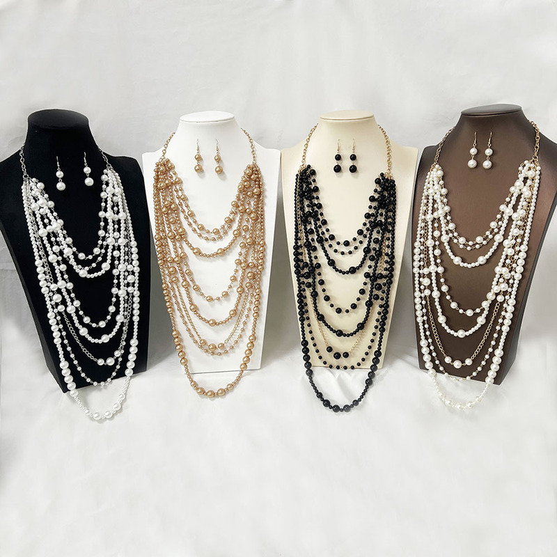 Luxury Retro Pearl Multi layer Stacked