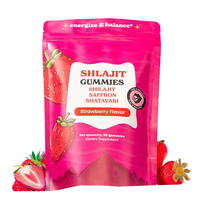 Gummies de Shilajit à la fraise avec extrait de safran et de Shatavari – Complément alimentaire pour adultes pour le soutien quotidien de l'équilibre