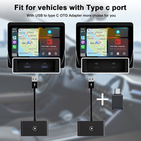 Adaptador Inalámbrico CarPlay para iPhone, Dongle USB-A/USB-C, Color Fibra de Carbono, WiFi 5GHz, Certificado CE/FCC/ROHS, Compatible con Autos 201