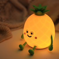 Lampe de nuit LED en silicone RGB, adorable lampe animale, rechargeable par USB, commande tactile, éclairage d'ambiance pour chambre à coucher, décoration