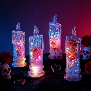 Juego <span class=keywords><strong>de</strong></span> <span class=keywords><strong>Cuatro</strong></span> Velas LED con Forma <span class=keywords><strong>de</strong></span> Rosa Rosa, con Diseño <span class=keywords><strong>de</strong></span> Luz Parpadeante para Crear una Atmósfera Romántica Perfecto - Product Image 6