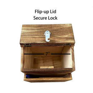 Boîte à cartes et accessoires pour cérémonie, automatique, avec fente, à poser au mur, en bois, à serrure, nouvelle collection - Product Image 5