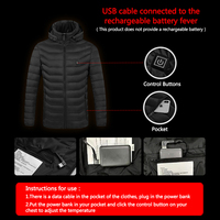 En stock – Nouvelle veste chauffante USB 5V unisexe grande taille coupe-vent électrique à capuche, manteau long sportif d'extérieur en toile pour l'hiver