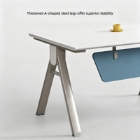 Ensemble de bureau et chaise de direction moderne, table de direction minimaliste italienne, poste de travail élégant pour patron, mobilier de bureau pour salle de direction