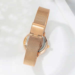 Montre à quartz élégante et simple pour femme, bracelet en maille ultra fin - Product Image 6