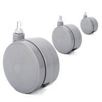 Qualité médicale 100mm PA vis en acier bonne qualité gris tiges filetées émerillons réglable double roue hôpital lit roulette ateliers