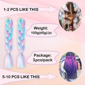 Extensions de <span class=keywords><strong>cheveux</strong></span> synthétiques en fibre haute température, tresses courtes bob crochet 48 pouces, lisses yaki, jumbo, pas chères - Product Image 3