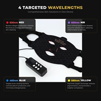 Masque de luminothérapie LED Sunsred 510K à 4 couleurs, lumière rouge et infrarouge proche, prêt à être expédié depuis les États-Unis