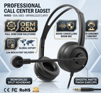 Casque filaire supra-auriculaire OEM/ODM avec suppression du bruit ENC, commandes tactiles RGB, cordon de 2 m – Conception portable pour les appels et le gaming