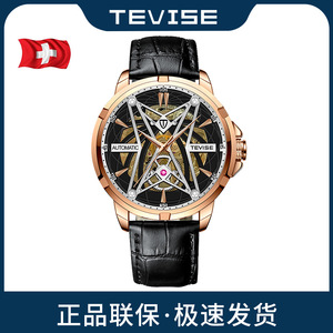 Nouvelle montre mécanique pour homme, montre automatique en cuir, étanche, montre à cadran ajouré pour homme - Product Image 3