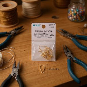 Accessori artigianali in oro Ilan per orecchini 0,7x25 mm 10 pezzi - Product Image 2