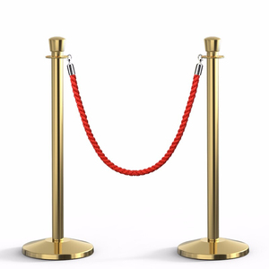 Vương miện Top VIP kiểm soát đám đông hàng đợi cực đứng rào cản Vàng bài với dây thừng cho quản lý giao thông thảm đỏ - Product Image 1