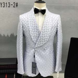 Costume de smoking de luxe à double boutonnage à revers châle pour marié Stock hommes costume de mariage <span class=keywords><strong>Suite</strong></span> de smoking baroque pour homme - Product Image 3