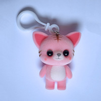 Porte-clés en forme d'animal floqué, pas cher