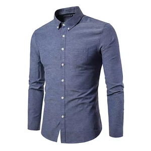 Camicie da Uomo Formali in Cotone <span class=keywords><strong>Oxford</strong></span> Personalizzate con Bottoni a Corno, Casual, Regular <span class=keywords><strong>Fit</strong></span>, Bianche, a Maniche Lunghe, Morbide, <span class=keywords><strong>Slim</strong></span> <span class=keywords><strong>Fit</strong></span>, di Alta Qualità - Product Image 5