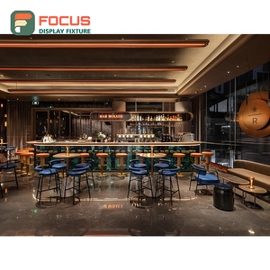 Mostrador de Servicio para Cafetería de Alta Capacidad con Panel de Vidrio Templado, Zona de Exhibición de Accesorios, Mostrador de Caja para Cafetería - Product Image 5