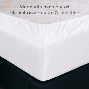 Sang trọng hiện đại tuyệt vời làm mát 4 mảnh tấm tre thiết lập chia Vua Kích thước siêu mềm 100% sợi tre kháng khuẩn sâu túi - Product Image 3