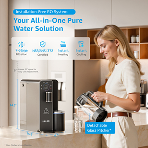 Dispensador de Agua Fría y Caliente Instantáneo de Sobremesa, Purificador de Agua Potable Purificada de 75 GPD 3:1, Sin Instalación, para el Hogar - Product Image 2