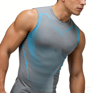 Canotte Sportive da Uomo Personalizzabili con Logo, Traspiranti e Comode per l'Estate, Ideali per Corsa e Palestra, Vestibilità Oversize, OEM - Product Image 3