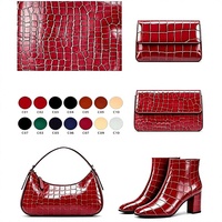 Cuir synthétique PU gaufré motif crocodile, largeur 137 cm, matériau imperméable pour sacs, chaussures, revêtements de canapé