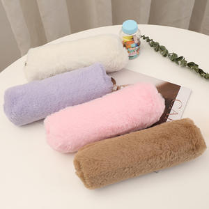 Рекламный креативный школьный милый плюшевый Пушистый пенал для хранения косметики милый цветной Кошелек для монет - Product Image 2