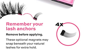 A-RIX Cils magnétiques réutilisables sans cruauté animale avec 10 micro-aimants, sans colle, en matériau PBT, conception à longueur ajustable - Product Image 3