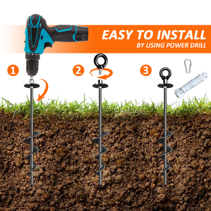 Anclajes de Suelo Resistentes, Anclaje Ultra de Rosca para Uso en Jardines Exteriores - Product Image 4