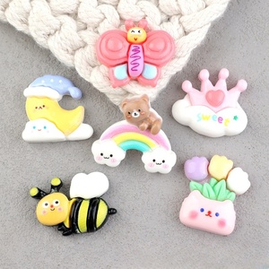 Best Sales Resin Crafts Resin Colorful Cute Cloud Resin Pendant Wholesale Diy Phone Case Charms Key Chain for Decoration